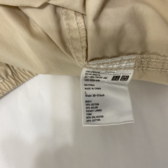 UniQLOl,Women’s ,Cream, Long, Cargo Pants With Elastic Ankle.Size-Large. - Picture 11 of 11